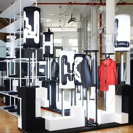 M/M (Paris) create the in-store installation for Dior Homme, New York, April 2014.