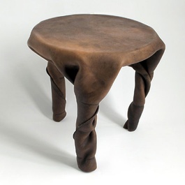 'Twist Stool' by Simon Hasan acquired by the Museum of Leathercraft, September 2014.