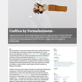 Domusweb.it reviews 'Craftica' by Formafantasma, February 14, 2013
