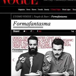 'First the materials, then the shape' Formafantasma interviewed by Vogue Italia, January 2014 