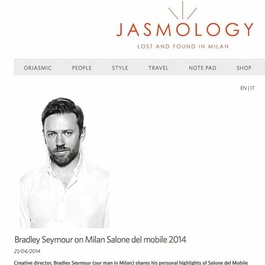 Jasmology features Max Lamb in its highlights of Salone del Mobile, April, 2014