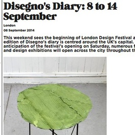 Wooden Tables exhibition is one of Disegno's first picks for London Design Festival, September 2014.