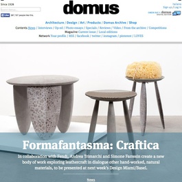 Domus write of Craftica by Formafantasma, June 2012.