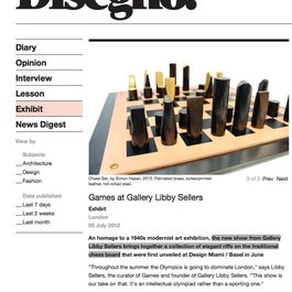Disegno reviews 'Games' at Gallery Libby Sellers, July 2012