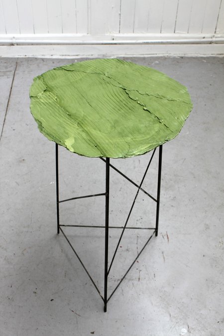'Wooden Table, Green 2' by Peter Marigold