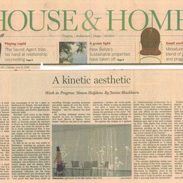 A Kinetic Aesthetic: Works by Simon Heijdens featured in the Financial Times, Apr. 14/15, 2008
