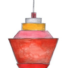 Drawing of '24' lamp by Paola Petrobelli