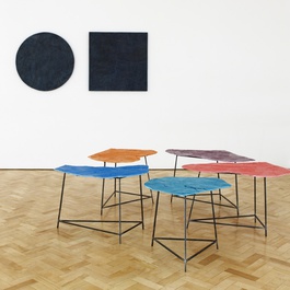 Wooden Tables, Peter Marigold. Image by Gideon Hart
